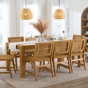 Better Homes & Gardens Bryant Solid Wood Extendable Dining Table, Light Honey Finish