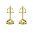 thumbnail image 4 of 0.35 ct Screw-Back Stud Earrings for Women | 1.8mm Round Cut Natural Peridot | 18K Yellow Gold, 4 of 5