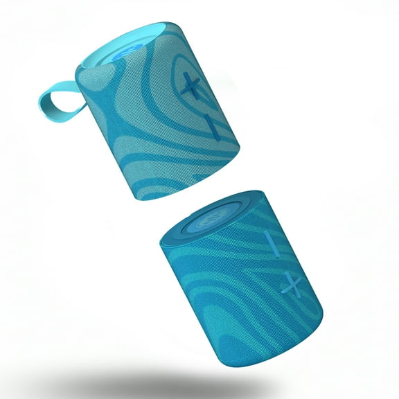 Stromberg - Twin 2-in-1 Mini Portable Bluetooth Speaker, 10W Power (5W per Speaker), 10-Hour Playtime, Sky Blue and Blue