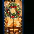 thumbnail image 5 of LED Christmas Wreath with Berries and Balls, Battery Operated Lighted Garland for Front Door Indoor Outdoor Holiday Decor(C), 5 of 6