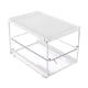 thumbnail image 2 of Organizador de almacenamiento de gabinete con contenedor transparente, organizador de armario para baño Blanco de una sola capa, 2 of 9