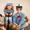 thumbnail image 4 of Conjunto de Disfraz D-Fokes: Sombrero de Capitán de Yate, Gorro de Marinero, Pañuelo y Gafas de Sol, 4 of 7