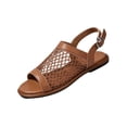 thumbnail image 3 of Domuza Women’s Comfortable Mesh Open Toe Sandals, Adjustable Buckle Ankle Strap Flat Shoes with Soft Insole for Summer and Outdoor Use Brown 10（EU-43）, 3 of 9