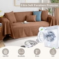 thumbnail image 3 of Sanmadrola 100% Waterproof Couch Cover for 2-3 Cushion Couch Non-Slip Water Resistant Sofa Cover for Dog Outdoor Leakproof Sofa Cover Pet Protector Furniture Covers Washable Thick, 3 of 10