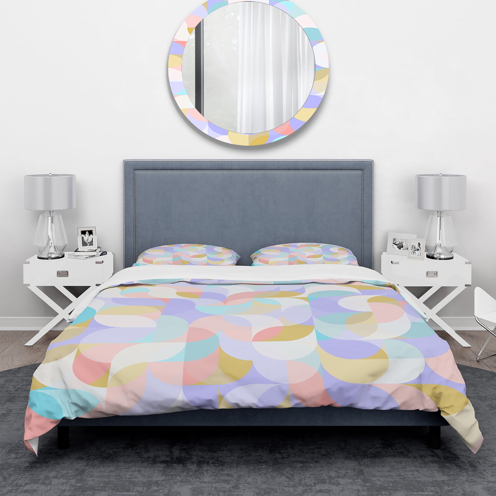 Designart 'Drop-Shaped Twists & Pattern of Undulating Geometric Forms' Duvet Cover Set