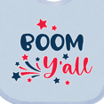 thumbnail image 4 of Inktastic 4th of July Boom Y'all with Red White and Blue Stars Boys or Girls Baby Bib, 4 of 4