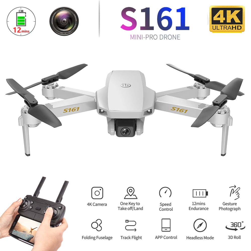 Goolsky S161 Mini PRO Drone Drone con Fotocamera 4K Altitude Hold Follow Me Gesture Photos Traccia Video Volo RC Quadcopter 