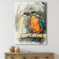 thumbnail image 2 of Designart ' Common Kingfisher On Branch Eating A Small Fish ' Traditional Canvas Wall Art Print, 2 of 4