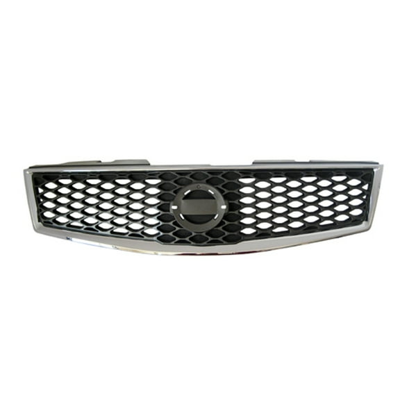 New Aftermarket Premium Fit Chrome / Dark Gray Front Grille 62070ZE90B fits 2007-2012 Nissan Sentra SE-R Spec V Sedan 4-Door