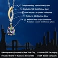 thumbnail image 2 of 925 Silver and 10K Yellow Gold Green Mystic Topaz and White Lab Grown Diamond Pendant Necklace for Women | 1.28 Cttw | Gemstone November Birthstone | Pear Shape 8X6MM | With 18 inch Chain, 2 of 6