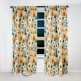 thumbnail image 4 of Designart "Nostalgic Floral Mod Vibes I" Midcentury Mid-Century Modern Curtain, Geometric,Abstract, 4 of 6