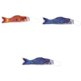 thumbnail image 1 of 3 Pieces Windsock Japan Koi Backyard Restaurant Bar Decor Red Blue Zulema none, 1 of 8