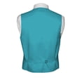 thumbnail image 3 of Men's Formal Tuxedo Vest, Bow-Tie & Hankie Set for Prom, Homecoming, Wedding, Cruise in Turquoise - M, 3 of 4
