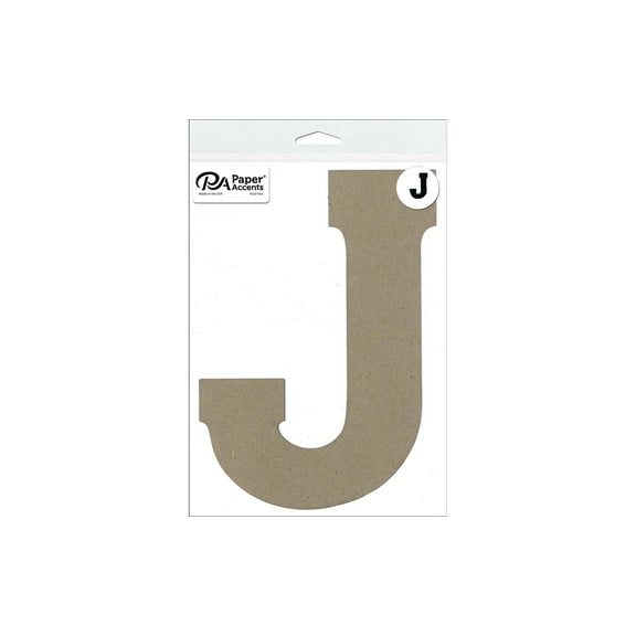 Chipboard Letter 8" J 1pc Natural