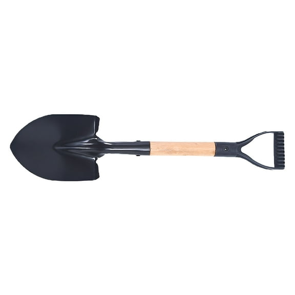 FACEGA Shovel for Digging,Round Point Digging Garden Shovel with D-Handle,15" Stainless Steel Gardening Didding Spade,Kids Small Sand Beach Shovels for Digging Gardening,Camping,Off Road