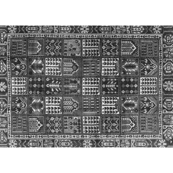 Ahgly Company Indoor Rectangle Persian Gray Traditional Area Rugs, 5' x 7'