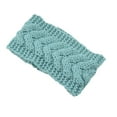 thumbnail image 1 of Bandeau d'Hiver pour Femmes Élasticité Tête Chaude Cache-Oreilles Style Simple Accessoires pour Cheveux pour Femmes Menthe Foncée, 1 of 6
