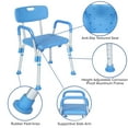 thumbnail image 3 of Emma + Oliver Bath and Shower Chair with Depth Adjustable Back, Height Adjustable Frame, 300 lbs. Static Weight Capacity - Blue, 3 of 12