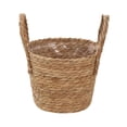 thumbnail image 2 of Wicker Planter Basket with Handles Indoor Outdoor Plants Rattan Woven Planter Pot Home Living Room Balcony Garden Round Decorative Flower Pot, 2 of 8