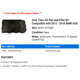 thumbnail image 2 of Auto Trans Oil Pan and Filter Kit - Compatible with 2012 - 2018 BMW 650i 2013 2014 2015 2016 2017, 2 of 2