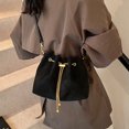 thumbnail image 6 of Hsqqdc Soft Suede Drawstring Bucket Crossbody Bag for Women, Casual Shoulder Handbag Purse, 6 of 7