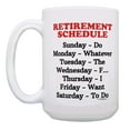 thumbnail image 2 of Retirement Gift Set Retirement Schedule Funny Retired Gifts for Women Retired Gifts for Men 2 Packs Gift 15-oz Coffee Mugs Tea Cups 15 oz White, 2 of 4