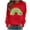 #242-Red, variant on Craaazy Women's St. Patrick's Day Love Heart Printed Crewneck Long Sleeve Shirts Gifts