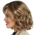 thumbnail image 3 of DOPI Headband Wigs Fashion Women's Full Wig Short Wig Curly Wig Styling Cool Wig Rose Gold, 3 of 5