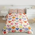 thumbnail image 2 of jejeloiu Graffiti Loves Pattern Full Size Comforter Sets,Cute Hearts Crown Bedding Comforter Set,Multicolor Oil Painting Bedding Sets For Girls Kids,Luxury Bedroom Decor Reversible,3 Pieces, 2 of 8