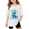 Toimothcn T-Shirts pour Filles Manches Courtes T-Shirts Imprimés Lettres Décontractés pour Filles Col Rond Coupe Ample Douce Chemise d'Été Hauts Adorables pour Enfants Usage Quotidien