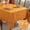 Pumpkins-Amber, variant on Fall Tablecloths Jacquard Thanksgiving Table Cloth with Pumpkins and Vines, Stain Resistant Table Cover for Harvest, Dining, Party Decor 60" x 84" Rust