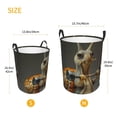 thumbnail image 2 of Lsque Surreal Weightlifting Snail pattern Laundry Hamper Basket, Tall Woven Rope Hamper Basket for Clothes, Lightweight Storage Basket, Collapsible Waterproof-Small, 2 of 8