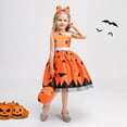 thumbnail image 4 of BULLPIANO Toddler Girls Halloween Party Gown Evening Dress With Handbag, Big Girls Vintage Holiday Dress Up Swing Dresses+Bag, 3-13 Year Old, 4 of 8