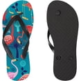 thumbnail image 3 of GZHJMY Flip Flops Slippers Hello Welcome Tropical Flamingo Floral Heart Love Valentines Sandals for Beach Summer Shower Women Men Boy Girl Kid Shoes, 3 of 5