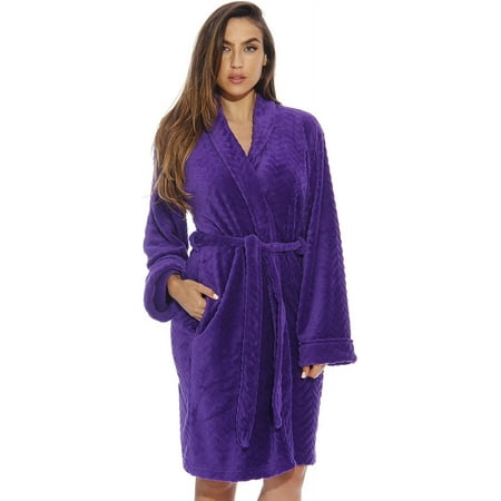 Just love Women's Kimono Robe / Bath Robe - Lightweight and Comfortable (Purple, X-Small, Regular)