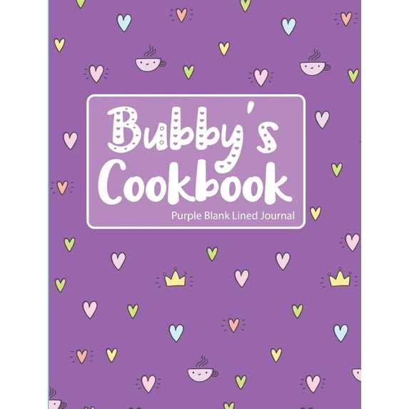 Bubby's Cookbook Purple Blank Lined Journal