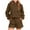 Brown, variant on Womens 2 Piece Outfits Lounge Hoodie Sweatsuit Shorts Sets Oversized Sweatshirt Baggy Fall Fashion Sweatpants with Pockets Black M