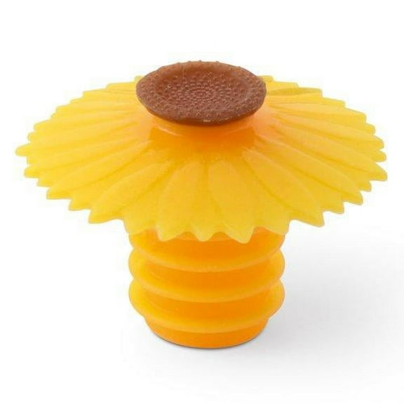 Silicone Sunflower Bottle Stopper Set of 2