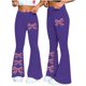 thumbnail image 3 of Pantalones de yoga de piernas anchas para las mujeres Pantalones de salón respirables de verano de primavera impresos, 3 of 7