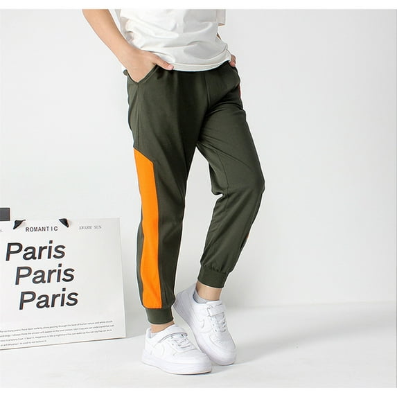 Gubotare Boys Jogger Pants Soft Comfortable Cotton Drawstring Pull Pockets,AG 8 Years