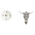 thumbnail image 1 of Reloj de pared decorativo redondo, silencioso, sin , escultura de resina con cabeza de , estatua de estilo moderno, adecuado para sala de es, 1 of 8