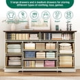 thumbnail image 5 of Farmhouse 9-Drawer Dresser with Charging Station & USB Ports, 63-Inch Wide Chest of Drawers Storage Cabinet for Bedroom Living Room, 5 of 8