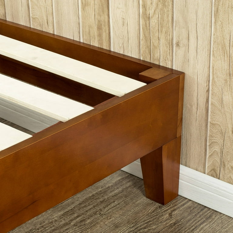 Zinus Wen Deluxe Wood Platform Bed Frame, Cherry Finish Zinus Wen Deluxe Wood Platform Bed Frame, Cherry Finish