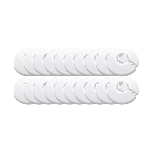 20 piezas de tapones para tubo con brida de 12 mm, tapones para línea de desagüe de tubo de agua, anillos decorativos portátiles para baño y aseo.