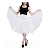 HDE Womens Plus Size Petticoat Vintage Swing Dress Underskirt Tutu Skirt (2XL-3XL, White)