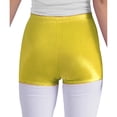 thumbnail image 2 of iixpin Kids Girls Metallic Mini Dots Shorts Elastic Waistband Hot Pants for Dance Gymnastics Performance Yellow 12, 2 of 4