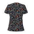 thumbnail image 4 of Naloa Cool Off-Road Vehicle Print T-Shirts Short Sleeve V Neck Tees for Women Fashion Tops Trendy Lightweight Soft Casual Summer Outfits Clothes, 4 of 5