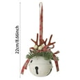 thumbnail image 2 of Traditional Christmas Jingle Bells, Metal Sleigh Bell Ornaments in Red, White, Green for Tree, Wreath and Window Decor, 2 of 6