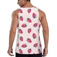 thumbnail image 3 of Xecao Hand Drawn Strawberry Men's Tank Top Workout Quick Dry Sleeveless Gym Jogging Muscle Shirts Summer Swim Beach Tops, 3 of 9