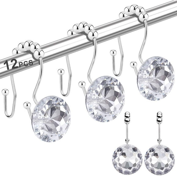 Rhinestone Shower Curtain Hooks